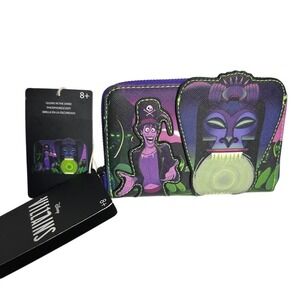 Loungefly‎ Disney Villains Dr Facilier Mama Odie Glow in Dark Zip Around Wallet